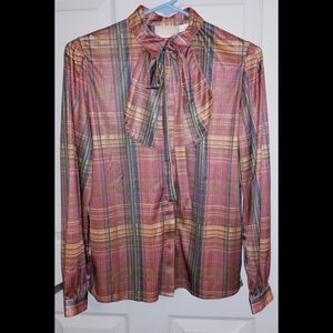 True vintage Career Guild Silky Bow Working 9-5 Blouse Vintage Size 12